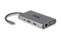 Hamlet HDKC-PD400V replicatore di porte e docking station per laptop Cablato USB 3.2 Gen 1 (3.1 Gen 1) Type-C Grigio