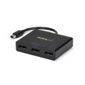 StarTech.com Adattatore multi monitor a 3 porte - Mini DisplayPort a DisplayPort MST Hub, doppio 4K 30Hz e 1x 1080p - Splitter video per modalità desktop esteso solo su Windows - mDP 1.2 a 3x DP