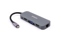 Nilox DOCKING STAT HDMI VGA PD ETH 3USB USB 3.2 Gen 1 (3.1 Gen 1) Type-C Alluminio