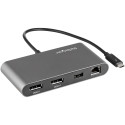 StarTech.com Thunderbolt 3 Mini Dock - Docking Station TB3 portatile per doppio monitor DisplayPort 4K 60Hz -USB- A hub (USB 3.0/5 Gbps) e GbE - Cavo da 28 cm - Adattatore multiporta per laptop - Mac/Windows