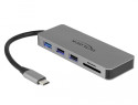 DeLOCK 87743 replicatore di porte e docking station per laptop USB 3.2 Gen 1 (3.1 Gen 1) Type-C Grigio