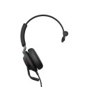 Jabra Evolve2 40, MS Mono Auricolare Cablato A Padiglione Ufficio USB tipo A Bluetooth Nero