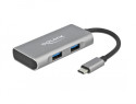 DeLOCK 63260 hub di interfaccia USB 3.2 Gen 2 (3.1 Gen 2) Type-C 10000 Mbit/s Grigio