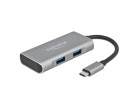 DeLOCK 63261 hub di interfaccia USB 3.2 Gen 2 (3.1 Gen 2) Type-C 10000 Mbit/s Nero, Grigio