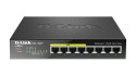 D-Link DGS-1008P switch di rete Non gestito Gigabit Ethernet (10/100/1000) Supporto Power over Ethernet (PoE) Nero